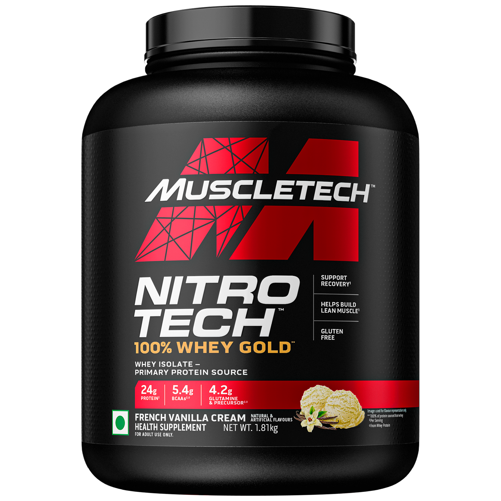 MuscleTech Nitro Tech Whey Protein 1.81kg - Vanilla