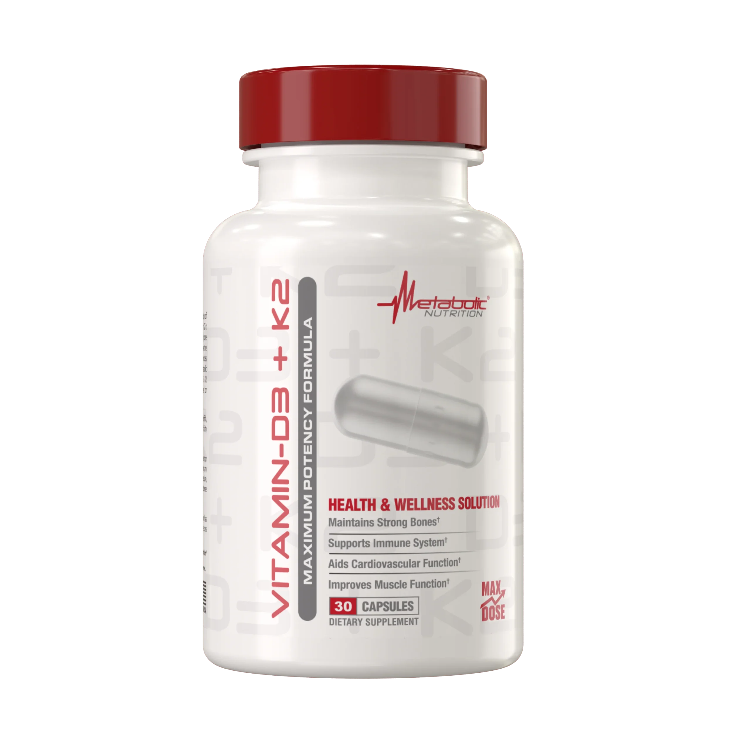 Metabolic Vitamin D3+K2 30 капсули